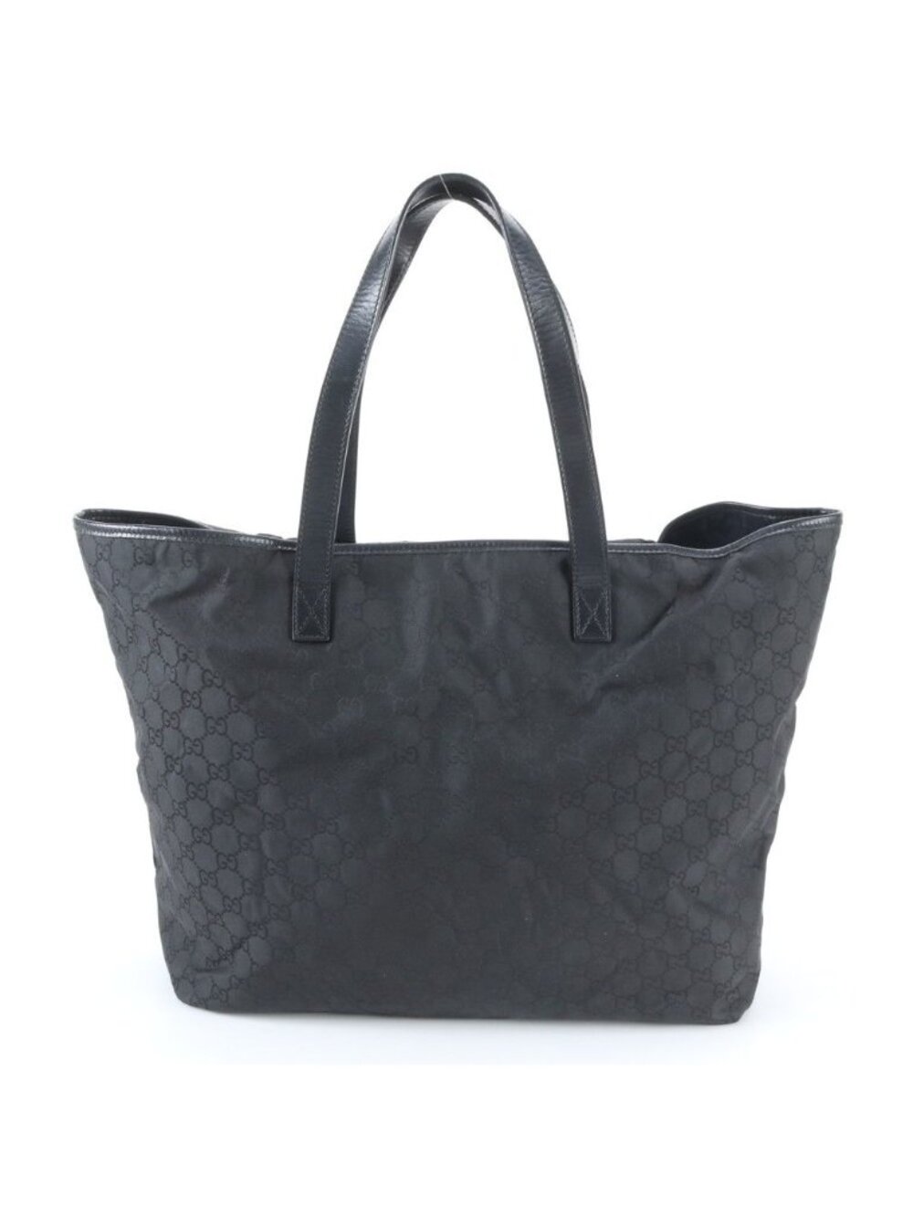 Gucci GG Leather Tote Shoulder Business Document Black